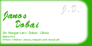 janos dobai business card