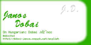 janos dobai business card